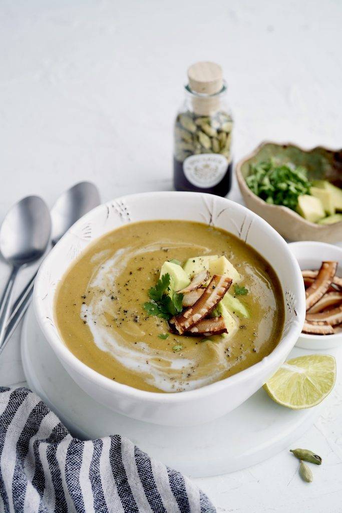 crema de lentejas con cardamomo