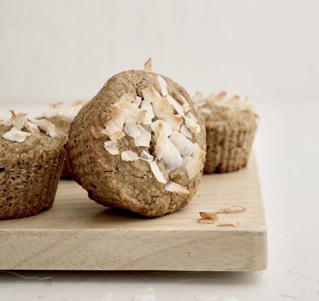 muffins de coco y vainilla