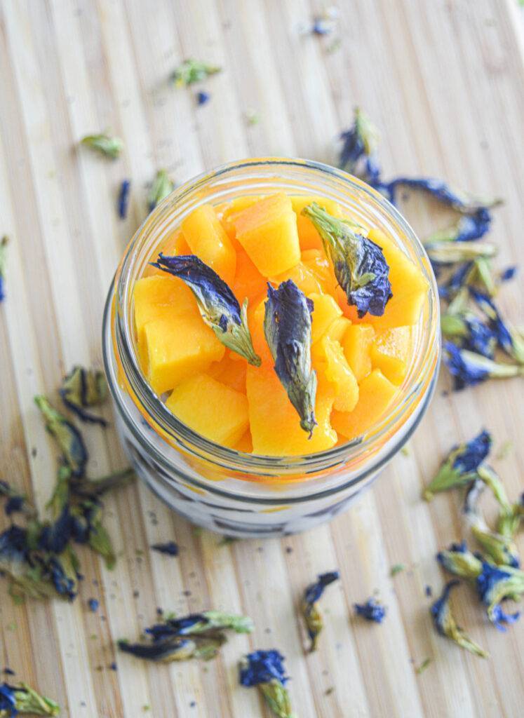 gelatina de flor de clitoria